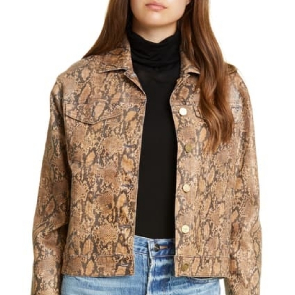 Frame Vintage Style Phyton Print Jacket